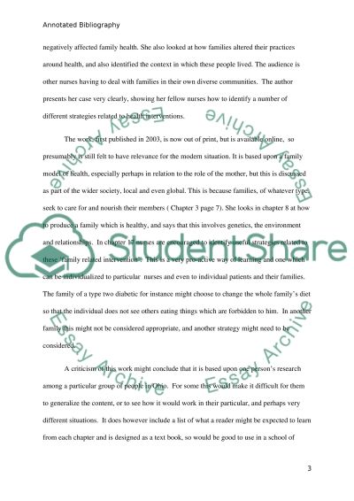 Annotated bibliography related to nursing education